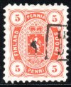 1875-84 5 penni Orange (F/U) (image for) 1875-84 5 penni Orange (F/U)