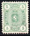 1885 5p Green Perf 12½ (image for) 1885 5p Green Perf 12½