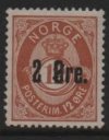 1888 2 Øre. on 12ø Yellow-brown (image for) 1888 2 Øre. on 12ø Yellow-brown